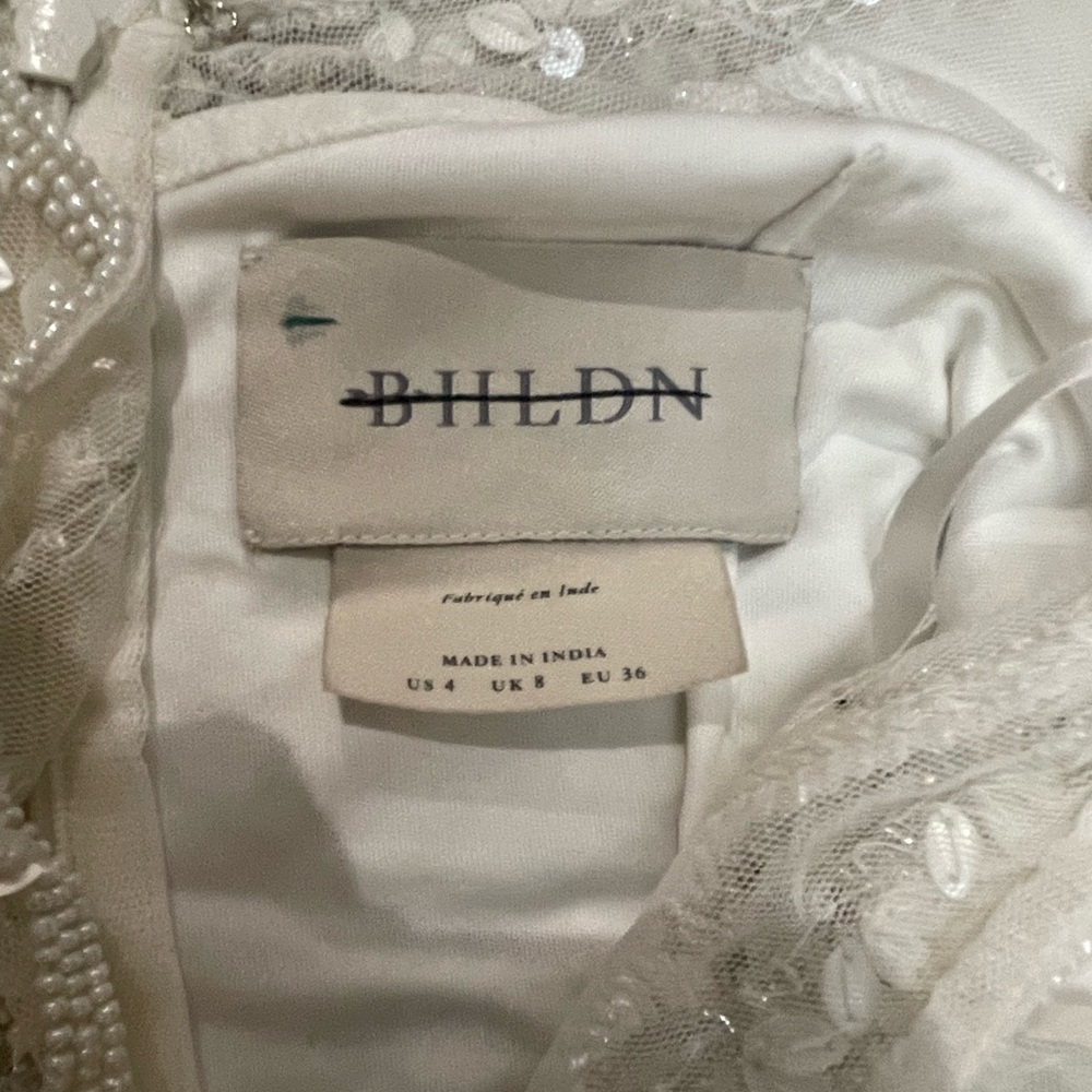 BHLDN Ivory Beaded V-Neck Wedding Gown - Picture 11 of 16